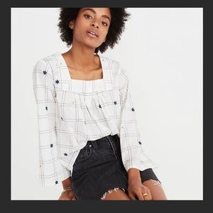 Madewell sunflower button down top